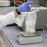 PCR Test, weighing milk powder